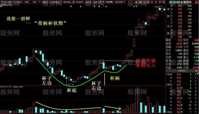 帶柄杯狀圖牛股的經典形態