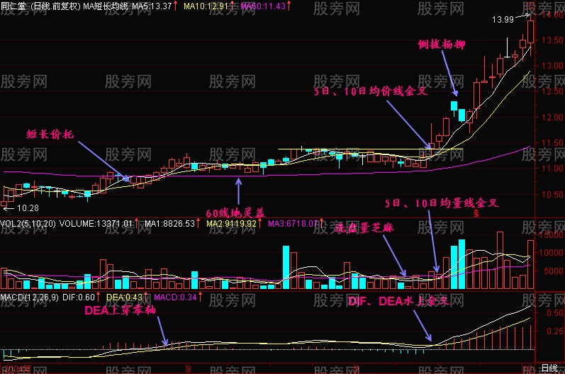 三金叉共振操作方法(均線+均量線+MACD) 三金叉共振操作方法(均線+均量線+MACD)