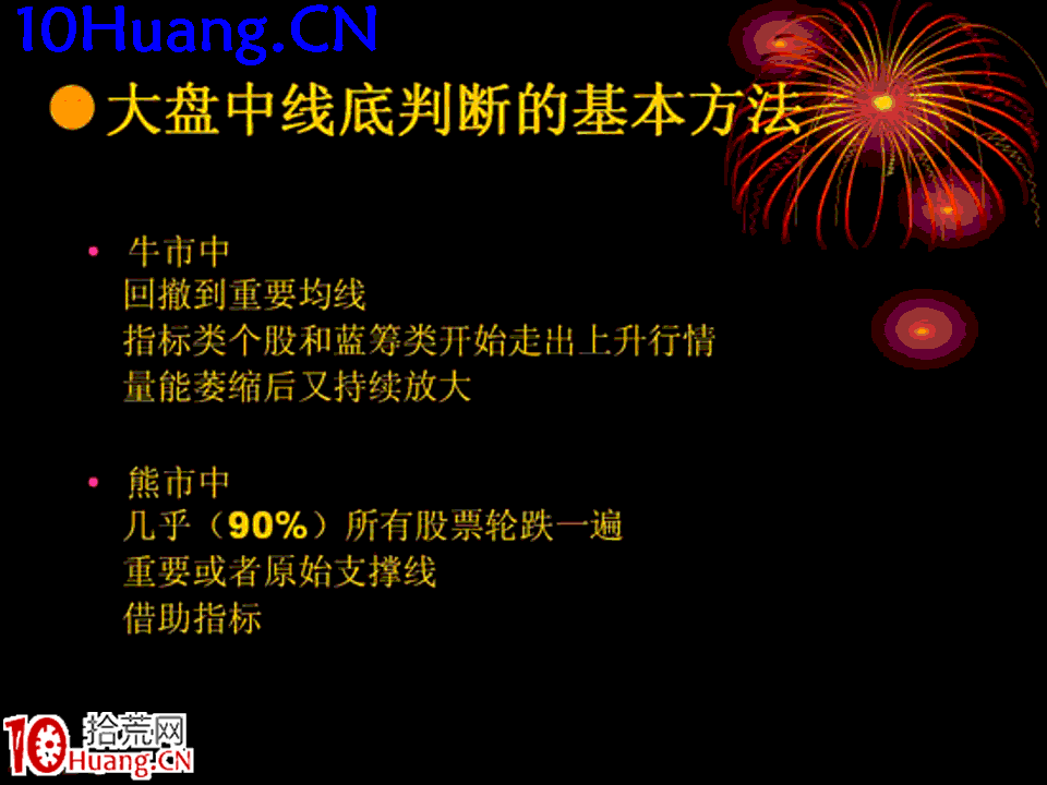 臥龍居士股王龍頭戰法PPT 3：實戰篇第一講，大盤中線頂判斷,拾荒網