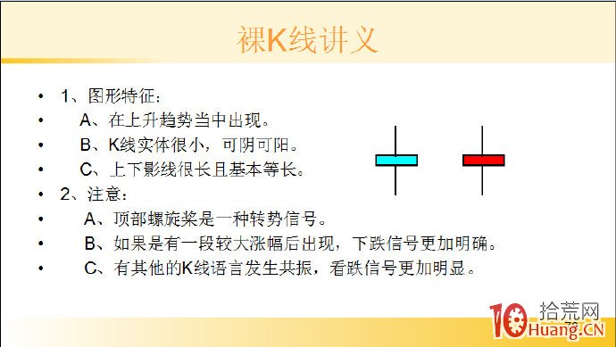 裸K線技術系統課程.11：單根看跌K線之頂部螺旋槳（圖解）,拾荒網