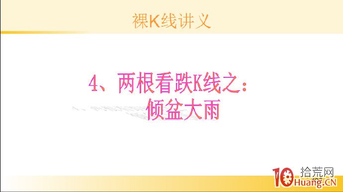 裸K線技術系統課程.15：兩根看跌K線之傾盆大雨（圖解）,拾荒網