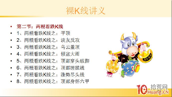 裸K線技術系統課程.12：兩根看跌K線之平頂（圖解）,拾荒網