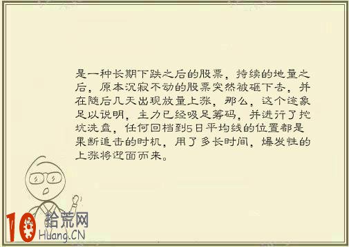 圖解地量橫盤，挖坑啟動選股買入法,拾荒網