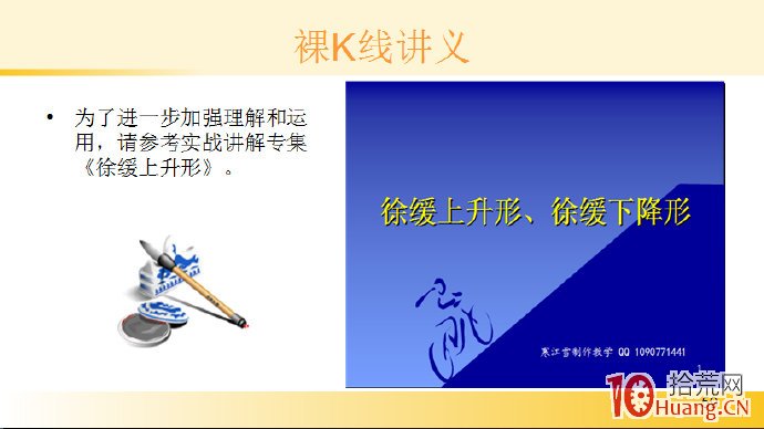 裸K線技術系統課程.56：多根看漲K線之徐緩下降形（圖解）,拾荒網
