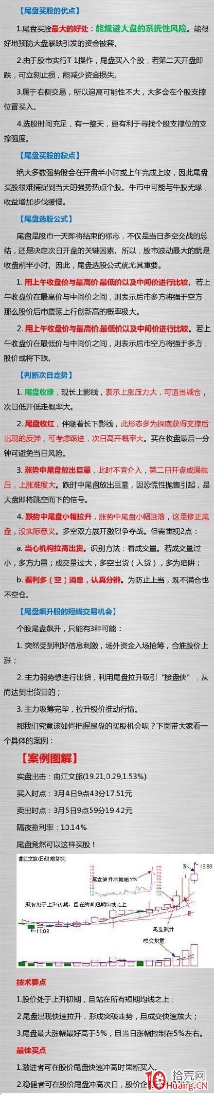 尾盤買股方法,拾荒網