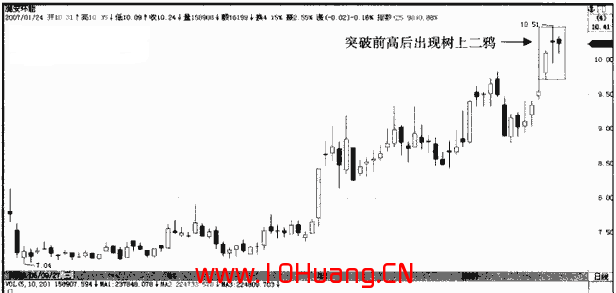 樹上二鴉K線組合的炒股技巧(圖解) 樹上二鴉K線組合的炒股技巧(圖解),拾荒網