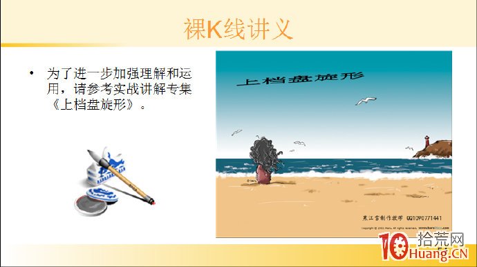 裸K線技術系統課程.55：多根看漲K線之上檔盤旋形（圖解）,拾荒網