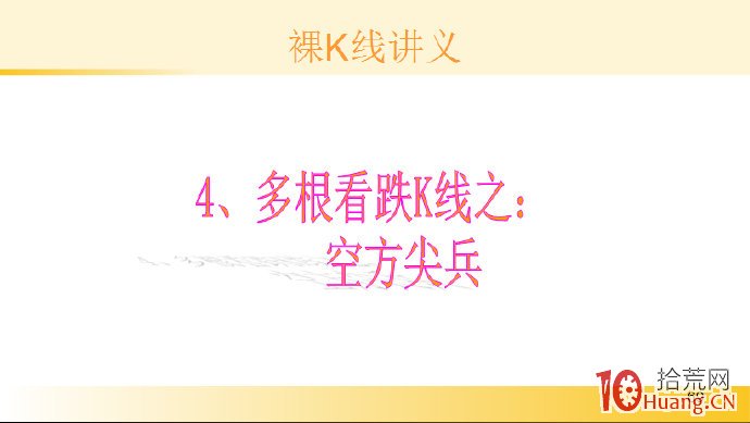 裸K線技術系統課程.30：多根看跌K線之空方尖兵（圖解）,拾荒網