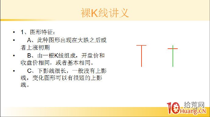 裸K線技術系統課程.39：單根看漲K線之底部T字線（圖解）,拾荒網