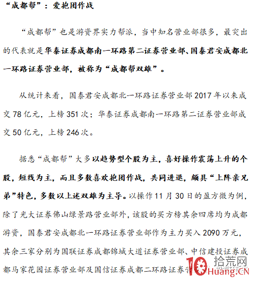 遊資演義(章10):佛山無影溫州狠,成都抱團山東善 遊資演義(章10):佛山無影溫州狠,成都抱團山東善,拾荒網