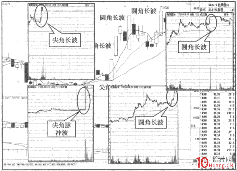 分時圖走勢的三大形態規律:2 尖角波(圖解) 分時圖走勢的三大形態規律:2 尖角波(圖解),拾荒網