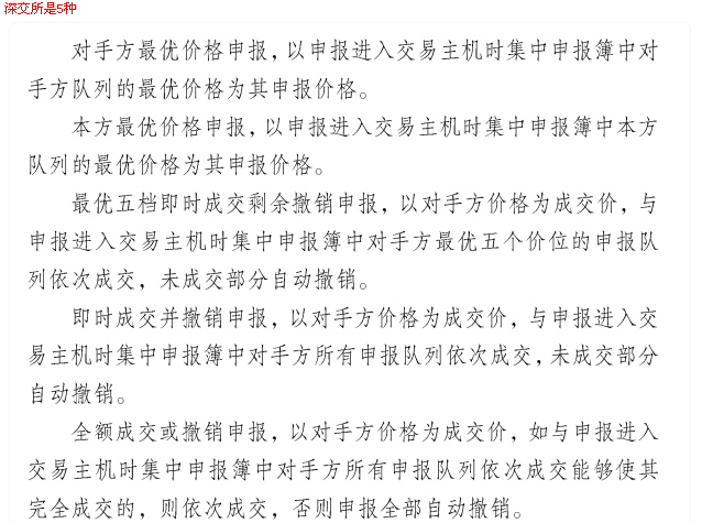 關於閃電下單中市價委托5種模式,拾荒網