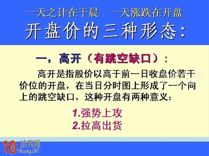 圖解三種開盤分時圖形態的看盤技巧,拾荒網