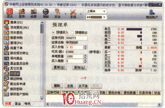 漲停板高手進階教程 66:一字漲停板的掛單技巧——預埋單(圖解) 漲停板高手進階教程 66:一字漲停板的掛單技巧——預埋單(圖解),拾荒網