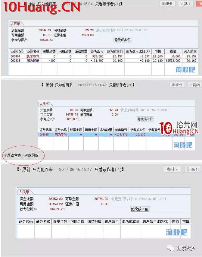 遊資大神退學炒股2017-2018年一年88倍之旅的交割單附圖復盤(第一部分) 遊資大神退學炒股2017-2018年一年88倍之旅的交割單附圖復盤(第一部分),拾荒網