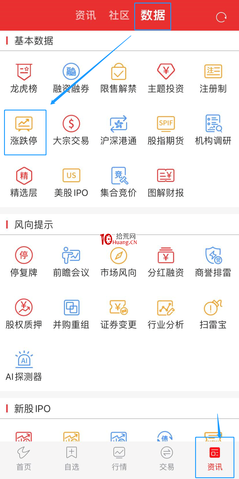 手機版通達信的漲跌停復盤功能使用教程(圖解) 手機版通達信的漲跌停復盤功能使用教程(圖解),拾荒網