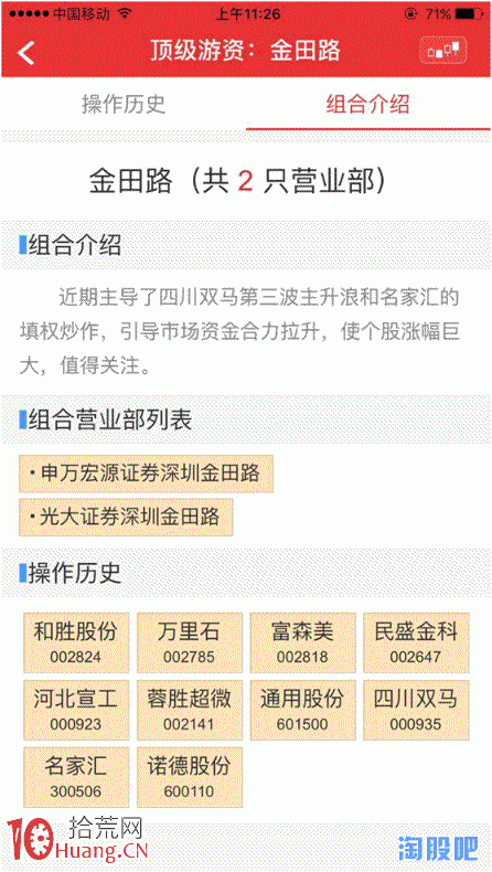 頂級遊資金田路遊資營業部一覽,拾荒網