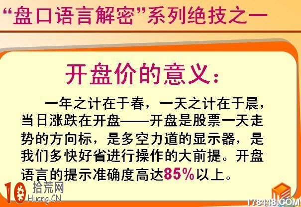 圖解超短線分時高開盤口：開盤3分鐘預測一天走勢,拾荒網