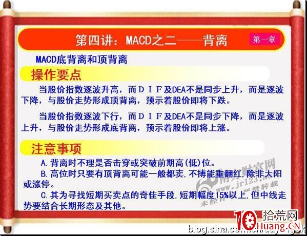 《私募操盤手》培訓第四講：MACD背離（圖解）,拾荒網
