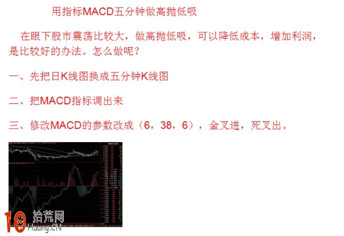 5分鐘MACD指標如何設置最優參數做T+0,拾荒網