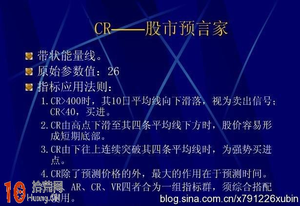 CR指標是股市預言傢,拾荒網